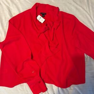 Ann Taylor Vibrant Red Blouse